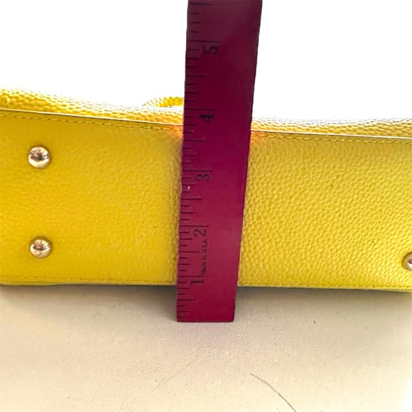 Bebe Erika Mini Shopper Hand Bag Bright Yellow With Drop Handle Barbiecore - Picture 12 of 13